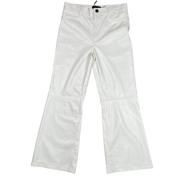 Alice + Olivia FLAWED Marshall Vegan Leather High Rise Cropped Pant NWT 8 - Picture 3 of 11